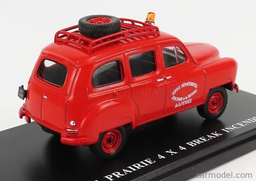 RENAULT  COLORALE POMPIERS BREAK 4x4 SERVICE DEPARTEMENTAL D'INCENDIE ET DE SECOURS DE LA VENDEE 1955  RED