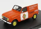 RENAULT  R4 VAN FOURGONETTE GARAGE SEGUIN RENAULT SERVICE 1952  ORANGE WHITE