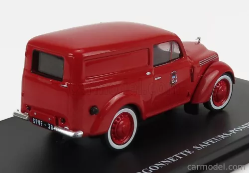 RENAULT  JAVAQUATRE VAN SAPEURS POMPIERS 1953  RED