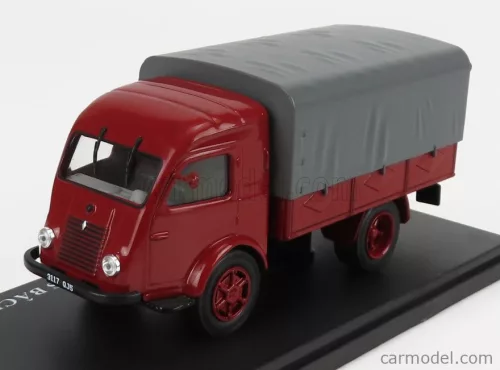 RENAULT  TRUCK TELONATO 2 TONNES PLATEAU A DIDELLES BACHE 1947  RED GREY