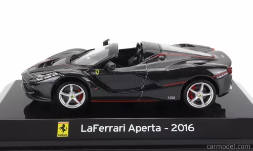 FERRARI  LAFERRARI APERTA SPIDER 2016 - CON VETRINA - WITH SHOWCASE  BLACK