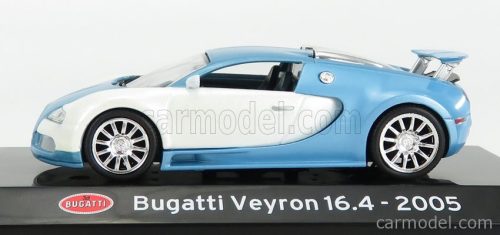 BUGATTI  VEYRON 16.4 2005 - CON VETRINA - WITH SHOWCASE  LIGHT BLUE SILVER