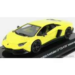   LAMBORGHINI  AVENTADOR LP720-4 50th ANNIVERSARY 2013  - CON VETRINA - WITH SHOWCASE  YELLOW