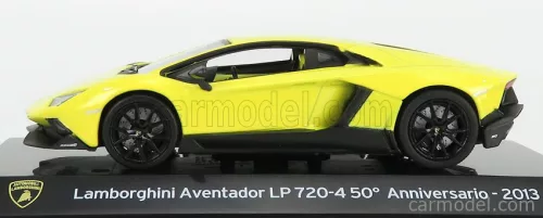 LAMBORGHINI  AVENTADOR LP720-4 50th ANNIVERSARY 2013  - CON VETRINA - WITH SHOWCASE  YELLOW