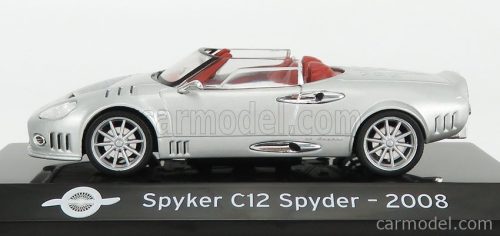 SPYKER  C12 SPYDER 2008 - CON VETRINA - WITH SHOWCASE  SILVER