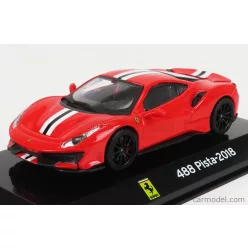 FERRARI  488 PISTA 2018 - CON VETRINA - WITH SHOWCASE  RED