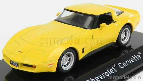CHEVROLET  CORVETTE 1980 - CON VETRINA - WITH SHOWCASE  YELLOW