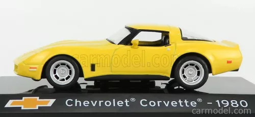 CHEVROLET  CORVETTE 1980 - CON VETRINA - WITH SHOWCASE  YELLOW