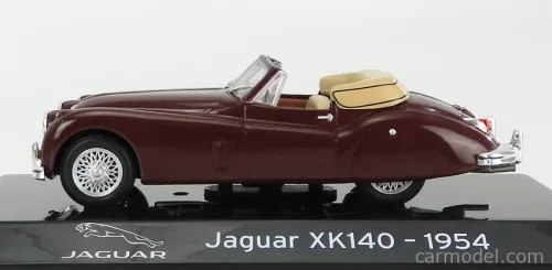 JAGUAR  XK140 CABRIOLET 1954 - CON VETRINA - WITH SHOWCASE  BORDEAUX
