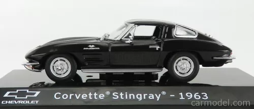 CHEVROLET  CORVETTE STINGRAY 1963 - CON VETRINA - WITH SHOWCASE  BLACK