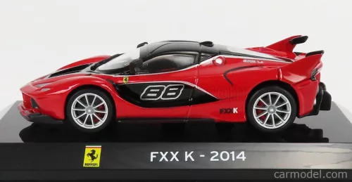 FERRARI  FXX-K N 88 2014 - CON VETRINA - WITH SHOWCASE  RED BLACK
