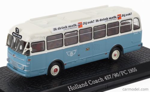 HOLLAND  COACH 457/90/PC AUTOBUS 1955 - DAMAGE DISPLAY BOX  LIGHT BLUE WHITE