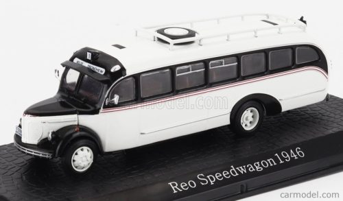 REO  SPEEDWAY AUTOBUS 1946 - DAMAGE DISPLAY BOX  WHITE BLACK