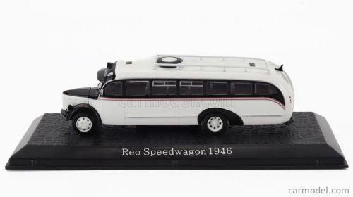 REO  SPEEDWAY AUTOBUS 1946 - DAMAGE DISPLAY BOX  WHITE BLACK