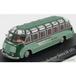   SETRA  KASSBOHRER S8 AUTOBUS TOURISME ET VOYAGES 1951 - DAMAGE DISPLAY BOX  2 TONE GREEN