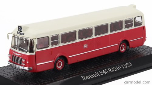 RENAULT  S45 R4210 AUTOBUS 1953 - DAMAGE DISPLAY BOX  RED CREAM