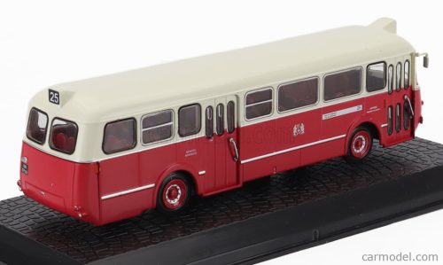 RENAULT  S45 R4210 AUTOBUS 1953 - DAMAGE DISPLAY BOX  RED CREAM