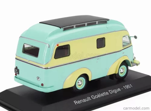 RENAULT  GOELETTE DIGUE CAMPER 1951 - BLISTER BOX  VERY LIGHT GREEN YELLOW