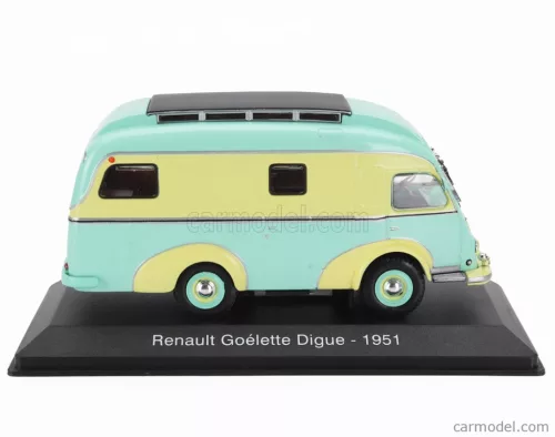 RENAULT  GOELETTE DIGUE CAMPER 1951 - BLISTER BOX  VERY LIGHT GREEN YELLOW
