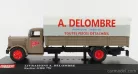 BERLIET  GDR 7W TRUCK TELONATO LIVRAISONS A.DELOMBRE 1954  BROWN GREY