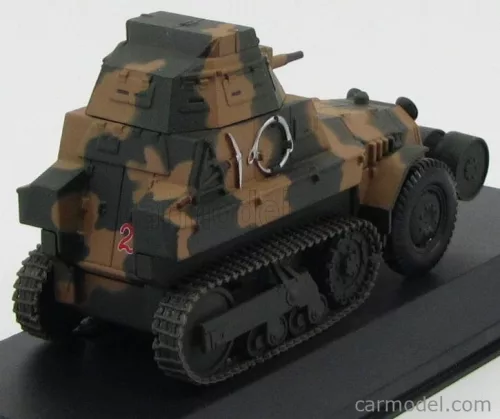 AMC  SCHNEIDER TANK P16 (M29) 1ere' METTET BELGIUM 1940 - DAMAGE DISPLAY BOX  MILITARY CAMOUFLAGE