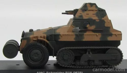 AMC  SCHNEIDER TANK P16 (M29) 1ere' METTET BELGIUM 1940 - DAMAGE DISPLAY BOX  MILITARY CAMOUFLAGE