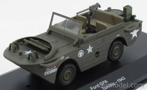 FORD USA  GPA ANFIBIO USA ARMY TUNISIA 1943 - DAMAGE DISPLAY BOX  MILIRTARY GREEN