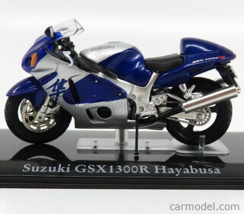 SUZUKI  GSX1300R HAYABUSA - DAMAGE DISPLAY BOX  BLUE MET SILVER