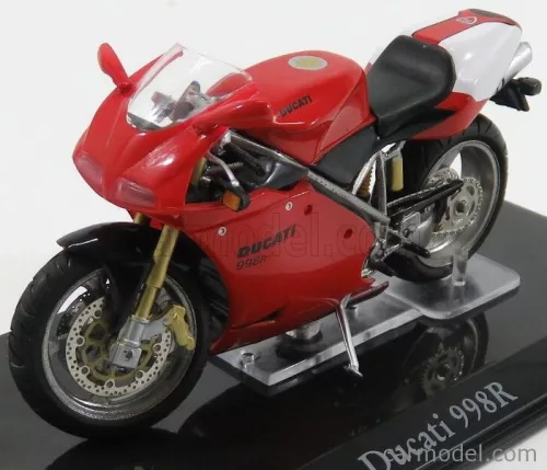 DUCATI  998R - DAMAGE DISPLAY BOX  RED WHITE