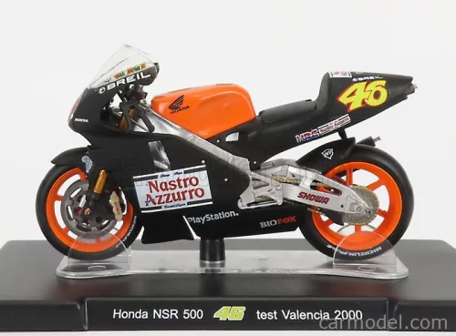 HONDA  NSR500 TEAM NASTRO AZZURRO N 46 TEST VALENCIA 2000 VALENTINO ROSSI  BLACK ORANGE