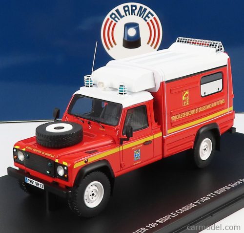 Land Rover  DEFENDER 130 PICK-UP CLOSED VSAB TT BMPM SAPEURS POMPIERS VEHICULE DE SECOURS ET D'ASSISTANCE AUX VICTIMES 1986