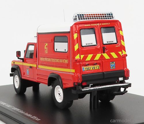 Land Rover  DEFENDER 130 PICK-UP CLOSED VSAB TT BMPM SAPEURS POMPIERS VEHICULE DE SECOURS ET D'ASSISTANCE AUX VICTIMES 1986