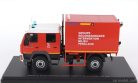 MAN  LE 14.220 TRUCK DOUBLE CABINE BEMAEX GRIMP SDIS 77 SAPEURS POMPIERS GROUPE RECONNAISSANCE INTERVENTION MILIEU PERILLEUX 2004  RED WHITE YELLOW