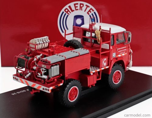 SAVIEM  SM5 CAMIVA TANKER TRUCK SP SIDES CCF SDIS 28 SAPEURS POMPIERS 1976  RED WHITE