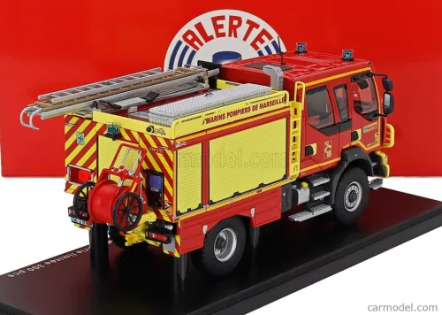 RENAULT  D14 TANKER TRUCK DOUBLE CABINE GALLIN CCR BMPM MARINS SAPEURS POMPIERS DE MARSEILLE 2-ASSI 2013  RED YELLOW