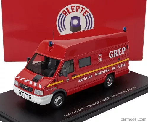 IVECO FIAT  TURBO DAILY 49-10 VAN TIB GREP BSPP SAPEURS POMPIERS DE PARIS 1996  RED WHITE