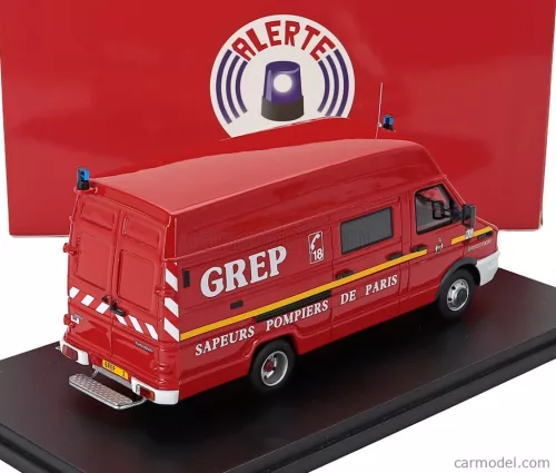 IVECO FIAT  TURBO DAILY 49-10 VAN TIB GREP BSPP SAPEURS POMPIERS DE PARIS 1996  RED WHITE