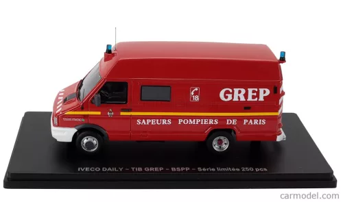 IVECO FIAT  TURBO DAILY 49-10 VAN TIB GREP BSPP SAPEURS POMPIERS DE PARIS 1996  RED WHITE