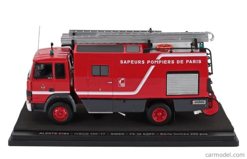 IVECO FIAT  135-17 TANKER TRUCK SIDES FE10 BSPP SAPEURS POMPIERS DE PARIS 1986  RED GREY