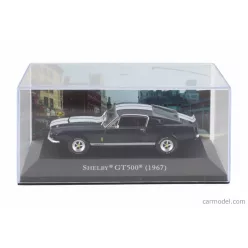   FORD USA  MUSTANG SHELBY GT500 COUPE 1967 - CON VETRINA - WITH SHOWCASE  BLUE WHITE