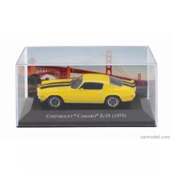   CHEVROLET  CAMARO Z/28 COUPE 1970 - CON VETRINA - WITH SHOWCASE  YELLOW BLACK