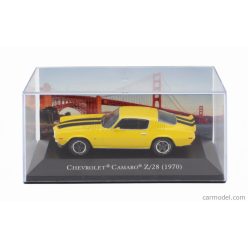   CHEVROLET  CAMARO Z/28 COUPE 1970 - CON VETRINA - WITH SHOWCASE  YELLOW BLACK