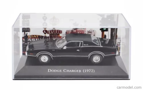 DODGE  CHARGER COUPE 1972 - CON VETRINA - WITH SHOWCASE  BLACK