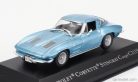 CHEVROLET  CORVETTE STINGRAY C2 COUPE 1963 - CON VETRINA - WITH SHOWCASE  LIGHT BLUE MET