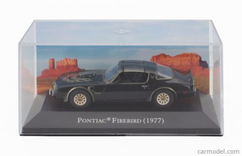 PONTIAC  FIREBIRD TRANS AM 1977 - CON VETRINA - WITH SHOWCASE  BLACK GOLD
