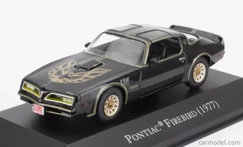 PONTIAC  FIREBIRD TRANS AM 1977 - CON VETRINA - WITH SHOWCASE  BLACK GOLD