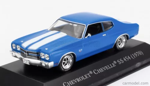 CHEVROLET  CHEVELLE SS 454 COUPE 1970 - CON VETRINA - WITH SHOWCASE  BLUE WHITE