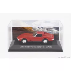   CHEVROLET  CORVETTE C3 COUPE 1968 - CON VETRINA - WITH SHOWCASE  RED