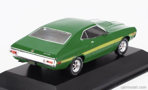 FORD USA  GRAN TORINO SPORT COUPE 1972 - CON VETRINA - WITH SHOWCASE  GREEN YELLOW