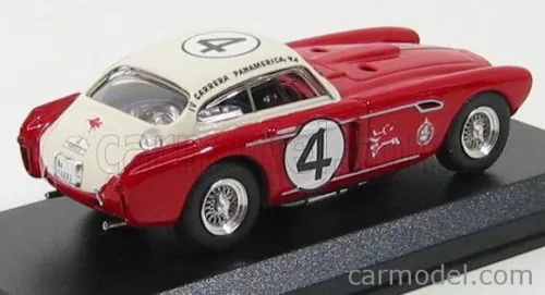 FERRARI  340 MEXICO ch.0222 VIGNALE COUPE N 4 CARRERA PANAMERICANA 1953 P.HILL - R.GINTHER  RED WHITE